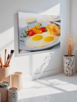 Картина на стену 40 X 50 Завтрак яичница