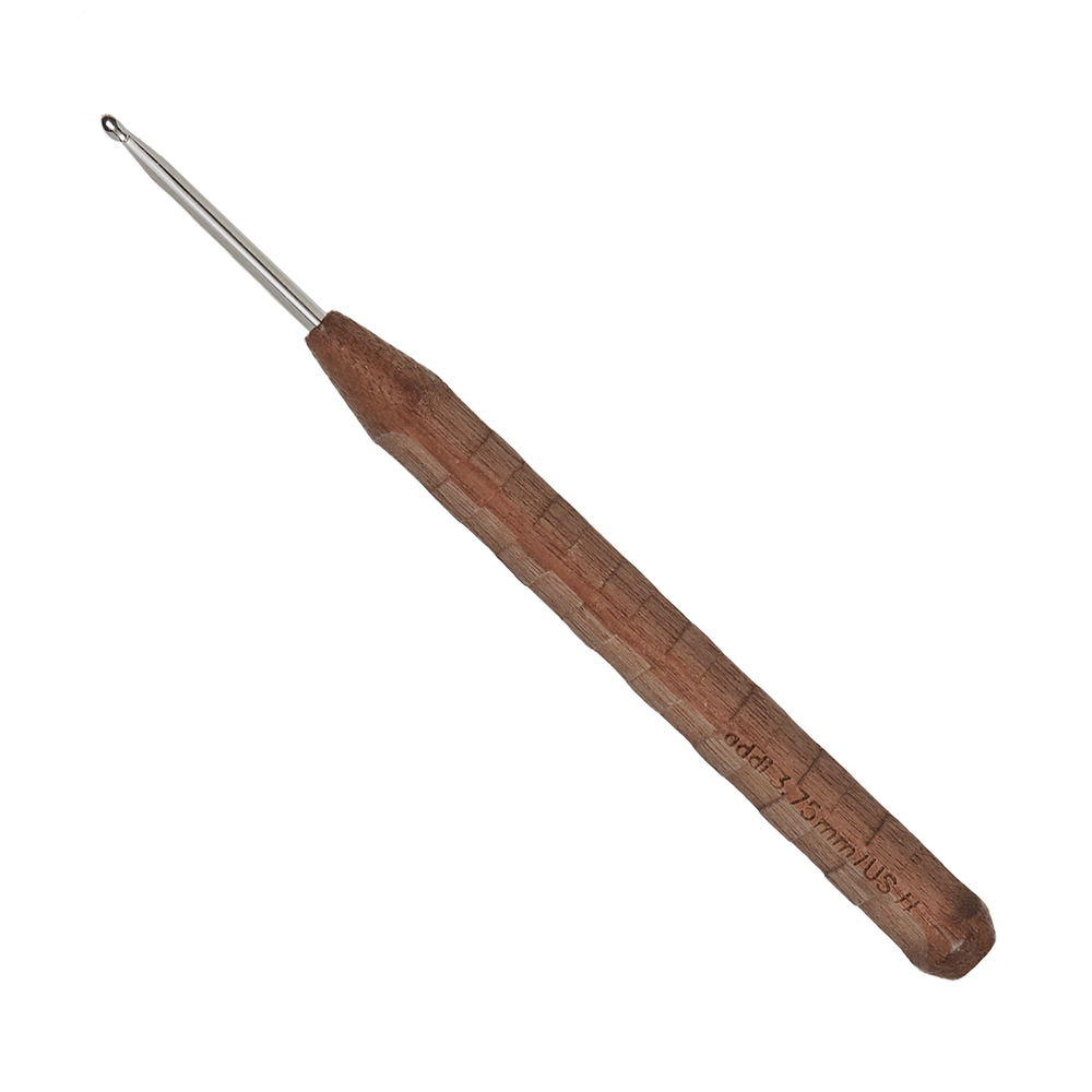 Крючок, вязальный с ручкой из грецкого ореха addiNature Walnut Wood №4, 16 см