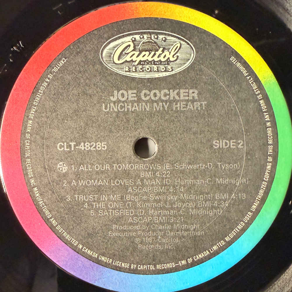 Joe Cocker ‎– Unchain My Heart (Канада 1987г.)