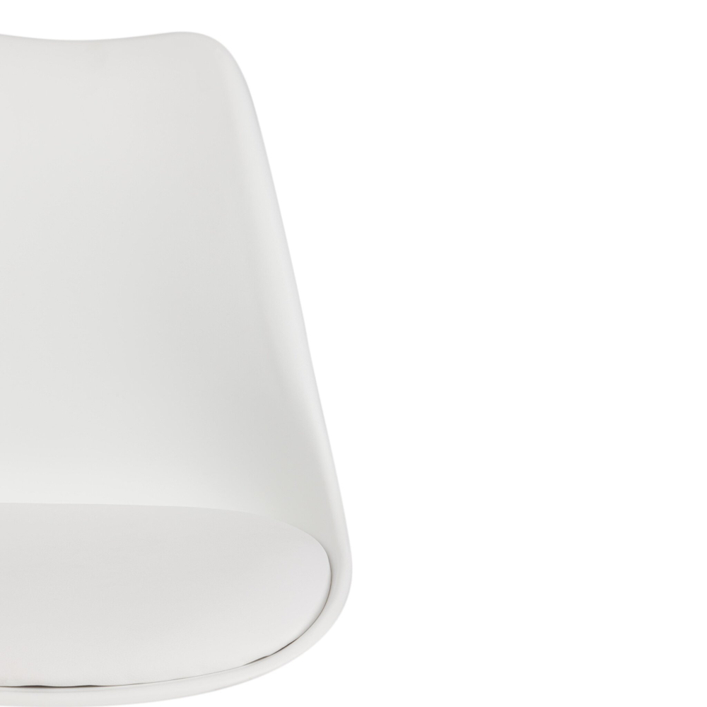 Стул TULIP FASHION CHAIR (mod.109) металл/пластик/PU, 48 x 55 x 81см, белый / белый