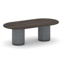 Felto Стол переговорный овальный PR.C.SPRG-007.D Дуб Мали/Металл Антрацит/Морская Галька 2400*1200*7