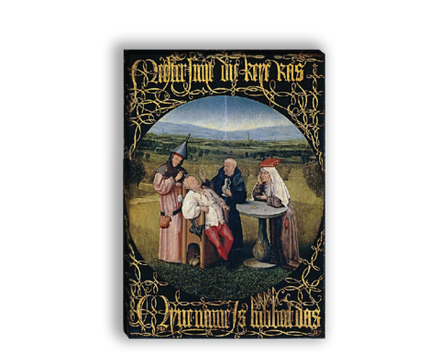 "Извлечение камня безумия", Босх, И., картина для интерьера (репродукция)