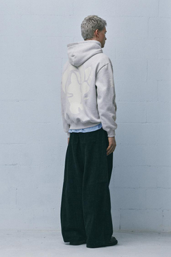 PULL&BEAR Толстовка с капюшоном NFL Los Angeles, серый меланж