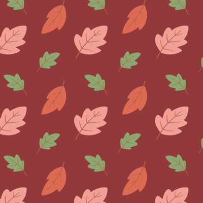 Яркие осенние листья в оранжевых, розовых и зелёных оттенках