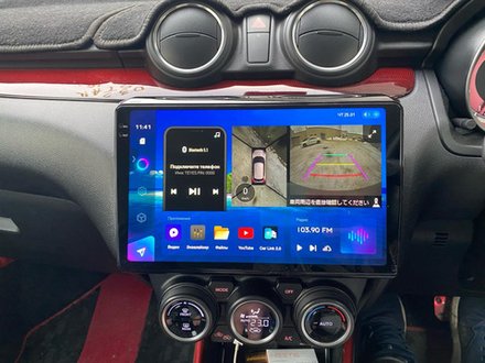 Магнитола для Suzuki Swift 5 2016-2023 (рамка матовая 10) - Teyes CC3-2K на Android 10, 2K QLED, ТОП процессор, CarPlay, 4G SIM-слот