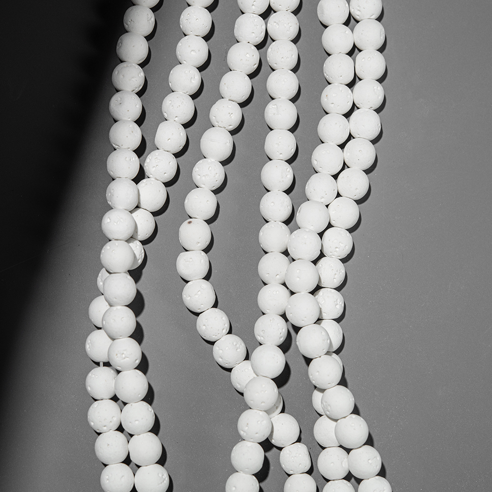 Лава вулканическая белая (имитация), 8,7мм, шар