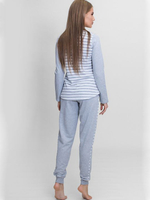 Элегантный комплект с брюками на манжетах (Размер: S) (Цвет: серый)