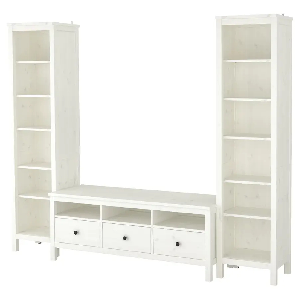 Тумба под телевизор - IKEA HEMNES, 49x197 cm, белый, Хемнэс ИКЕА