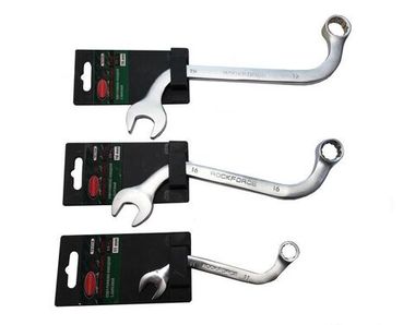 Ключ рожково-накидной S-образный 10мм на пластиковом держателе RockForce##Rock FORCE RF-76110A