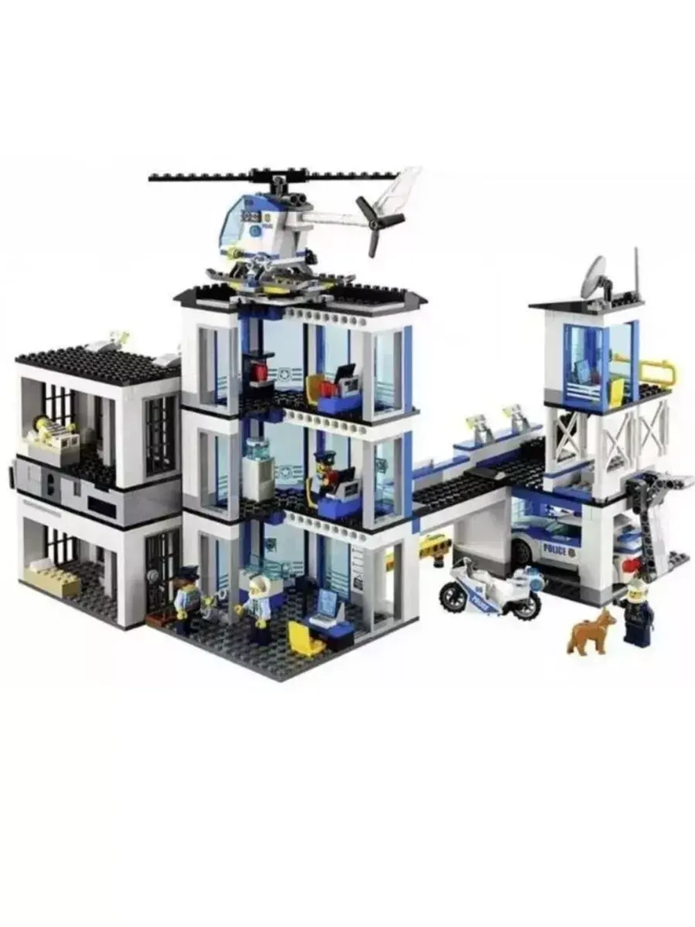 Конструктор Сити Полицейский участок 1078 деталей