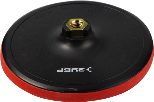 Тарелка опорная ЗУБР ″Мастер″ пластиковая для УШМ под круг на липучке, мягкая полиуретановая прокладка, d 150 мм, М14