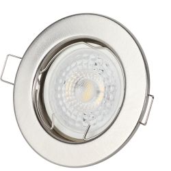 ST1 SN Светильник ЭРА штампованный MR16,12V/220V, 50W сатин никель | Штампованные встраиваемые светильники