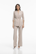 Костюм блуза на запах и брюки клеш