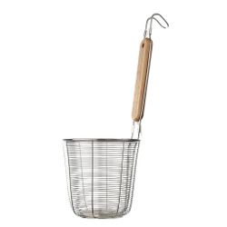 Сито 12 см стрейнер дуршлаг для лапши h12,5 см нерж. с дерев. ручкой l 32 см P.L. Proff Cuisine