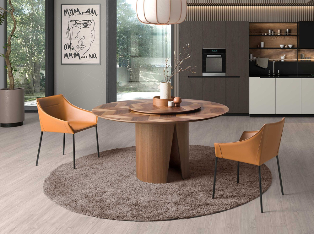 Круглый обеденный стол Angel Cerda 1130/DT939 из грецкого ореха