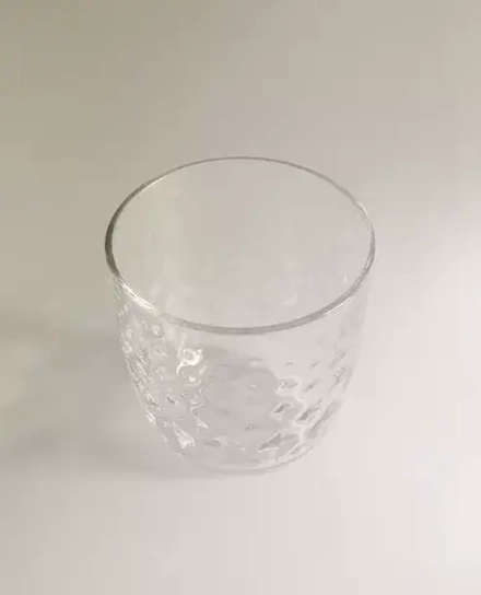 ZARA HOME СТАКАН С РЕЛЬЕФНЫМ УЗОРОМ, ПРОЗРАЧНЫЙ