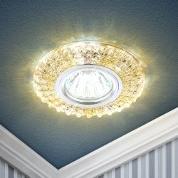 DK LD2 TEA/WH Светильник ЭРА декор c белой светодиодной подсветкой, чай | Встраиваемые LED светильники