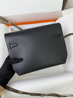 Сумка Hermes со вставкой из кожи крокодила