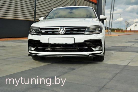 Сплиттер бампера переднего для VOLKSWAGEN Tiguan II R-Line (16-...)