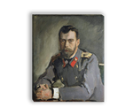 Картина для интерьера "Портрет императора Николая II", художник Серов Валентин Александрович, печать на холсте