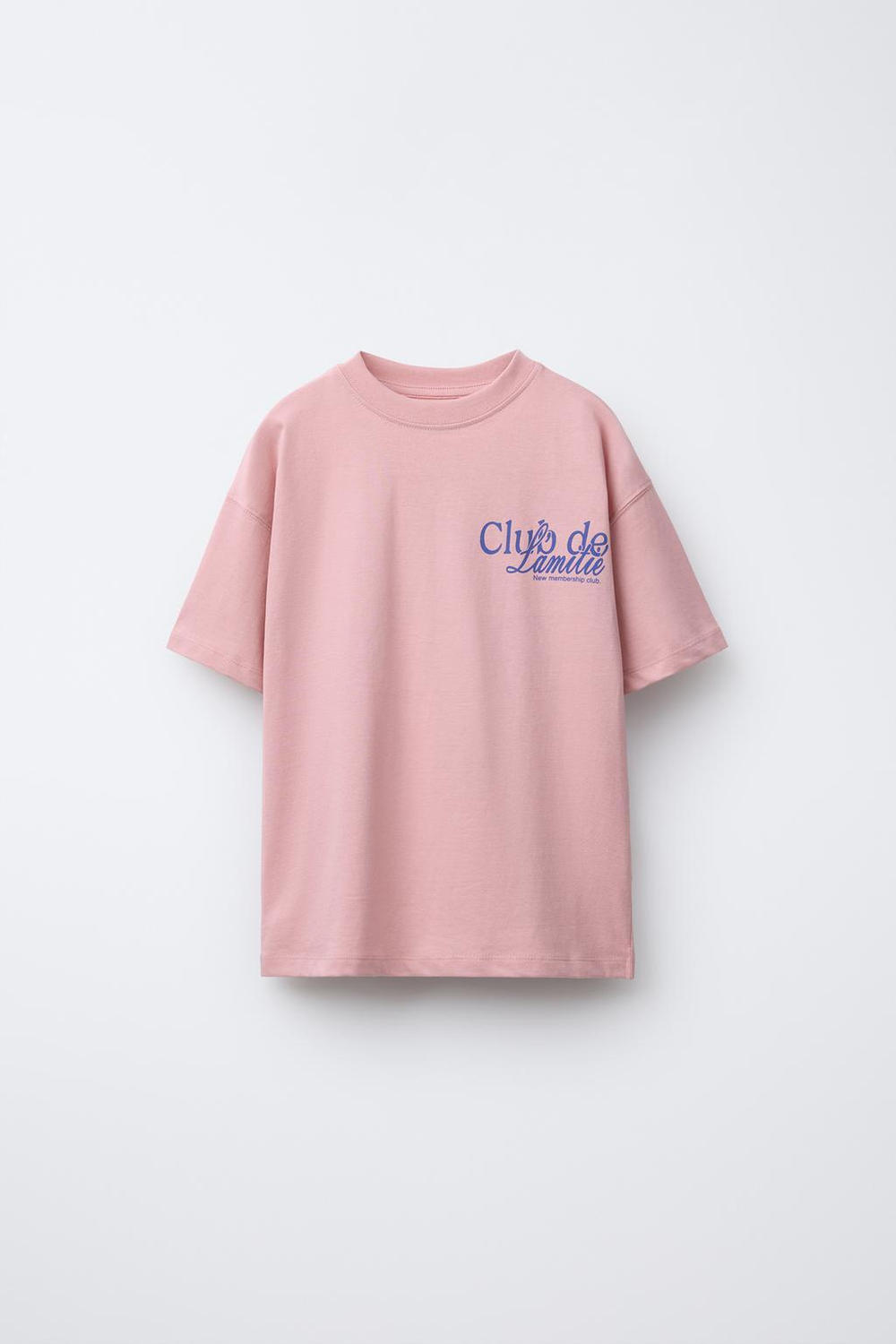 ZARA ФУТБОЛКА С НАДПИСЬЮ, РОЗОВЫЙ