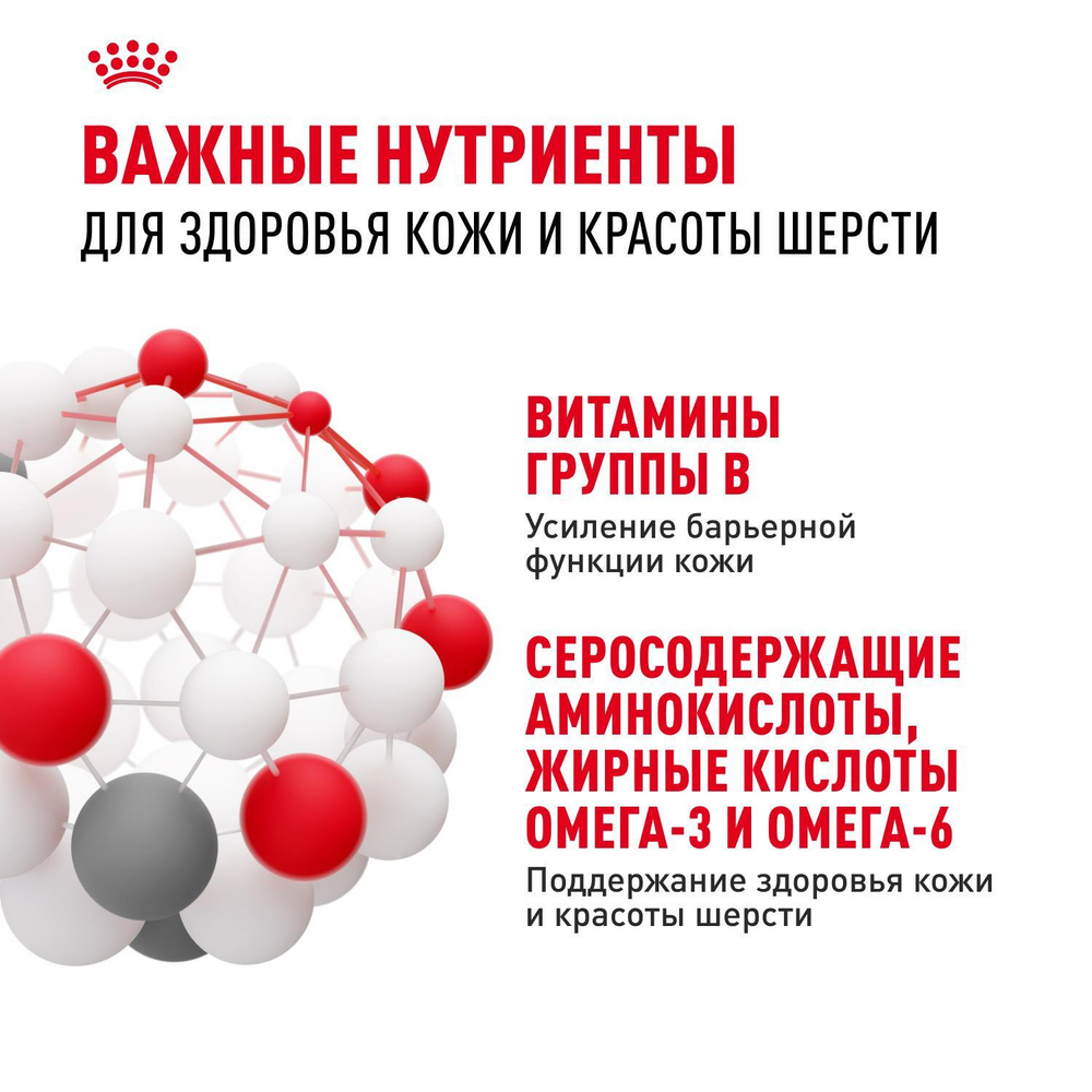 Royal Canin Hair&Skin Care Корм сухой для взрослых кошек для поддержания здоровья кожи и шерсти 2кг
