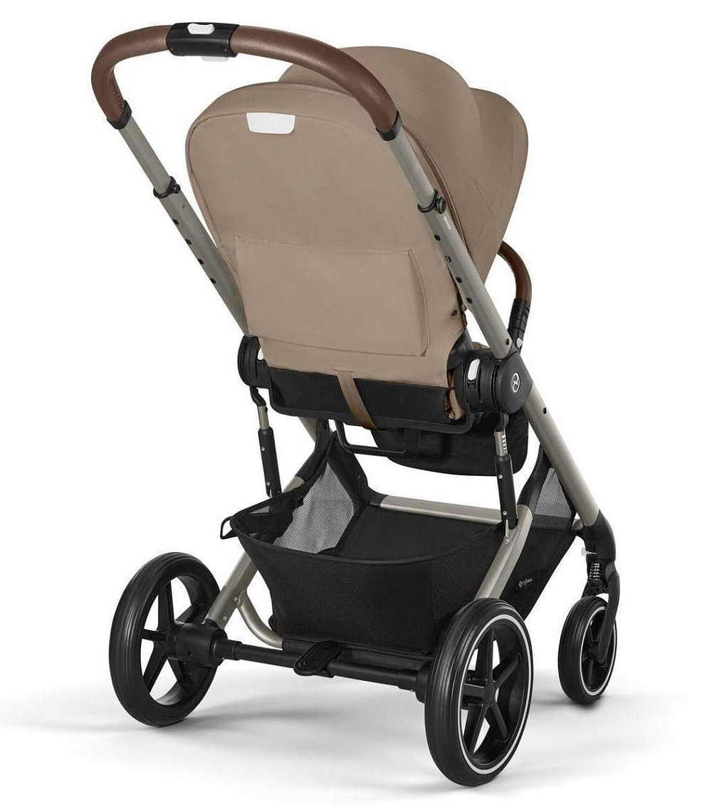 Коляска Cybex Balios S Lux TPE complete Cloud G Fog Grey 3 в 1 Almond Beige с дождевиками