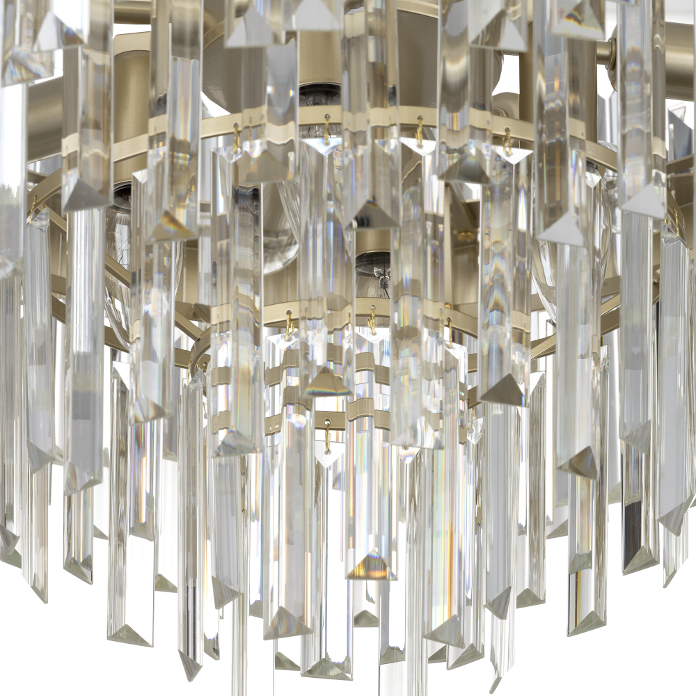 Citilux Лаура CL301292 Люстра хрустальная подвесная Шампань