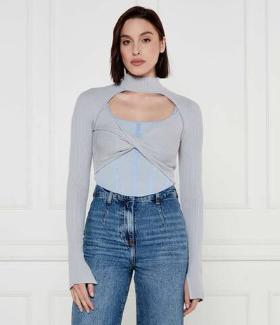 Блузка 2в1 Patrizia Pepe - серый(8K0296 K244)