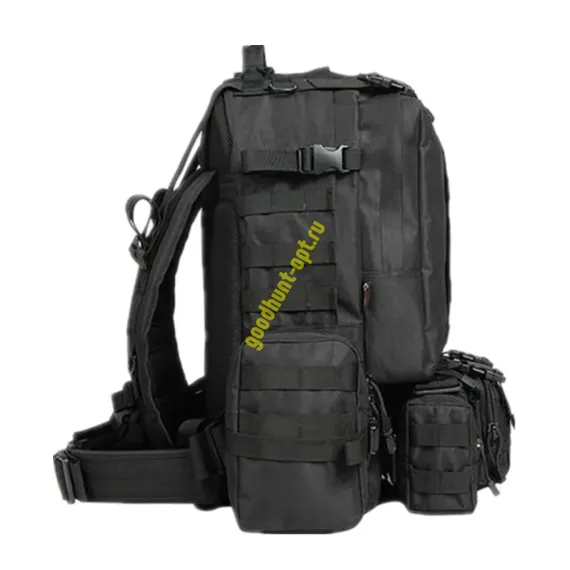 Рюкзак тактический 55 л с подсумками Черный