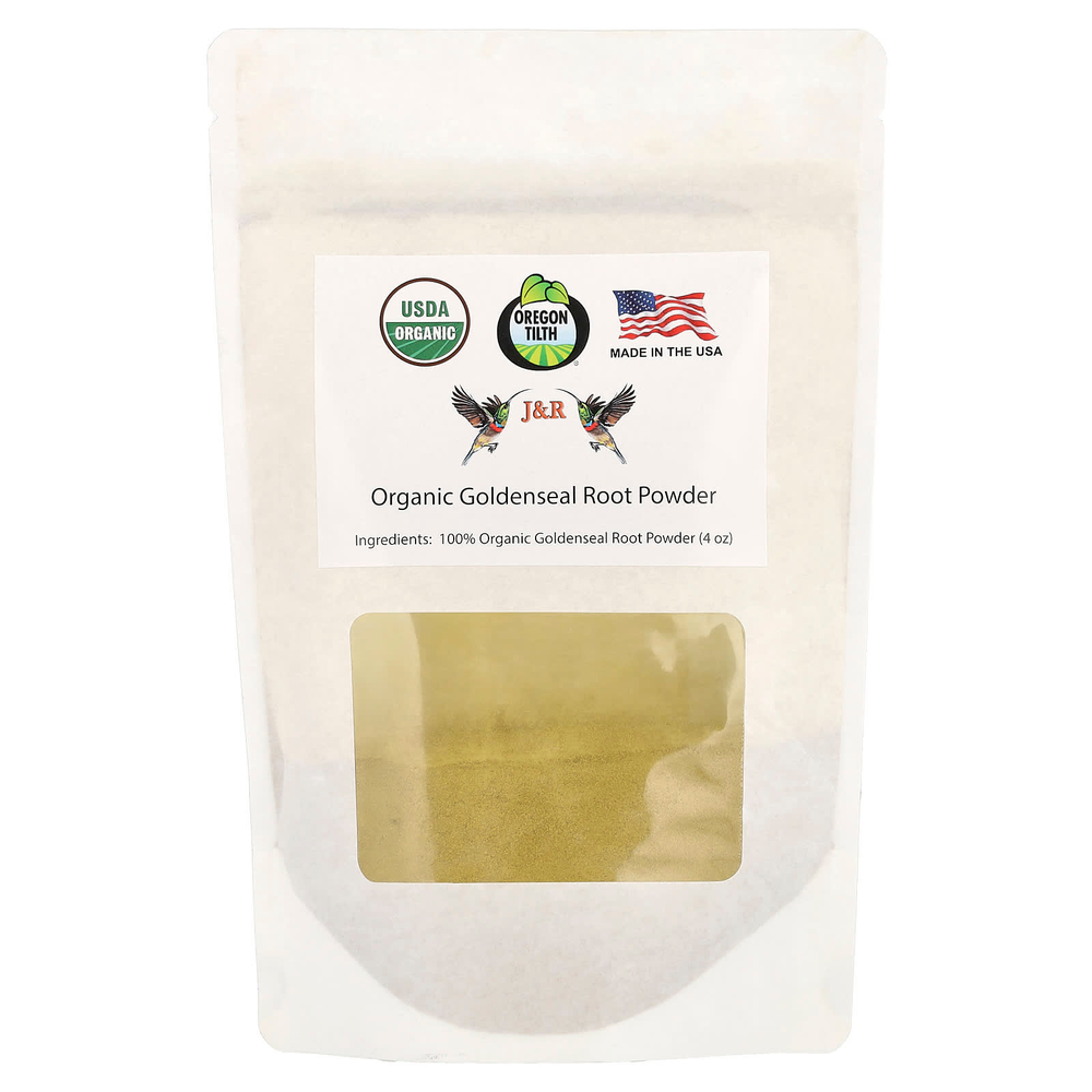 J&R Port Trading, Organic Goldenseal Root Powder, 4 oz