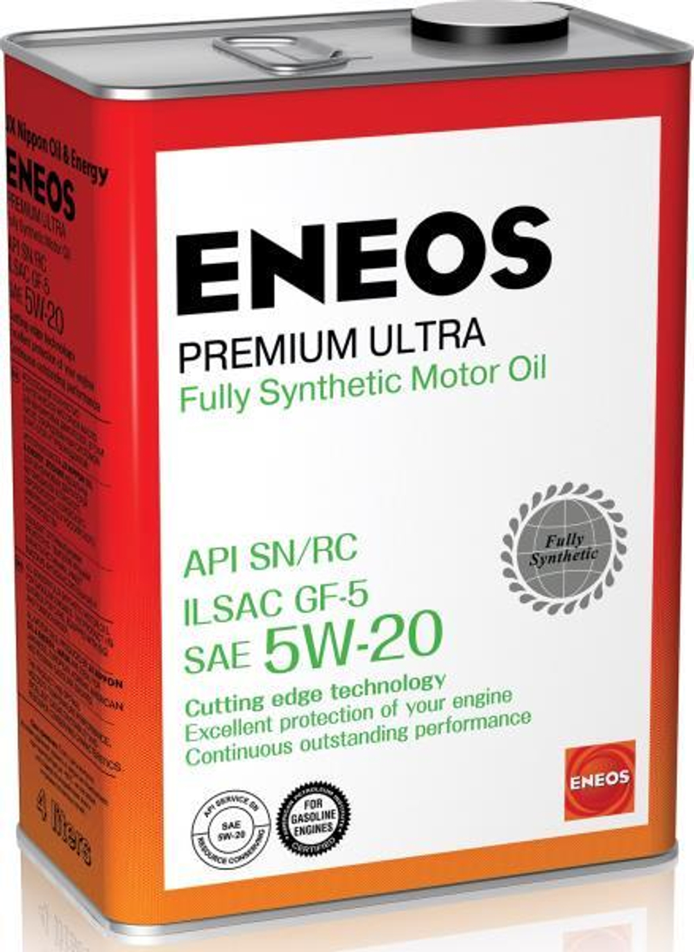 Масло моторное ENEOS Premium Ultra, синтетическое, 5W-20, SN, 1 л
