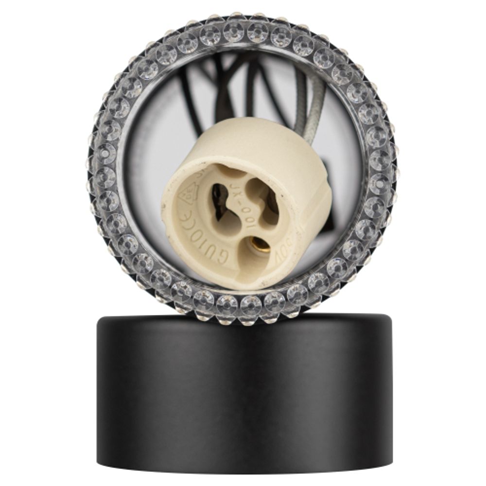 Светильник настенный ЭРА WL50 BK/TR 2*GU10 2*12Вт IP20 черный, прозрачный