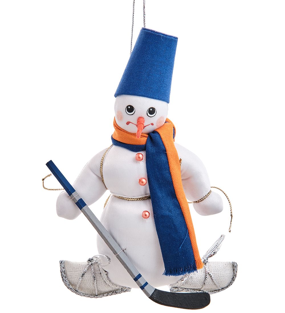 РусКукла RK-951/1 Кукла подвесная «Снеговик-хоккеист»