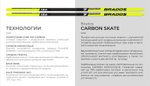 Лыжи BRADOS CARBON SKATE YELLOW 2024 P-TEX ISOSPORT GH7200, 0563