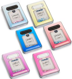 WW-112 Зеркало прямоугольное с плавающими блестками «Парфюм» в асс.