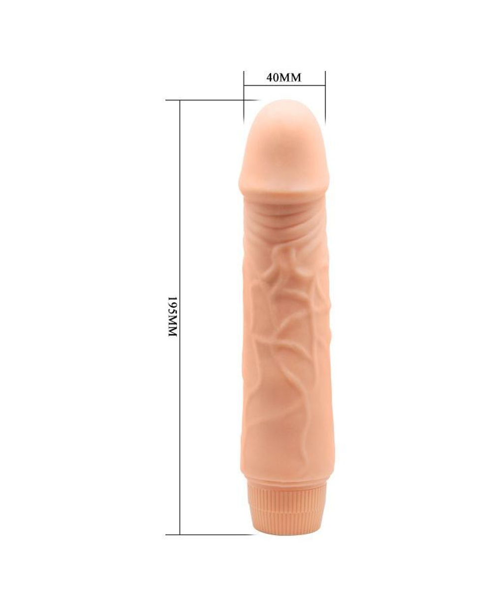 Телесный вибратор-реалистик Jeff - 19,5 см. (Цвет: телесный)