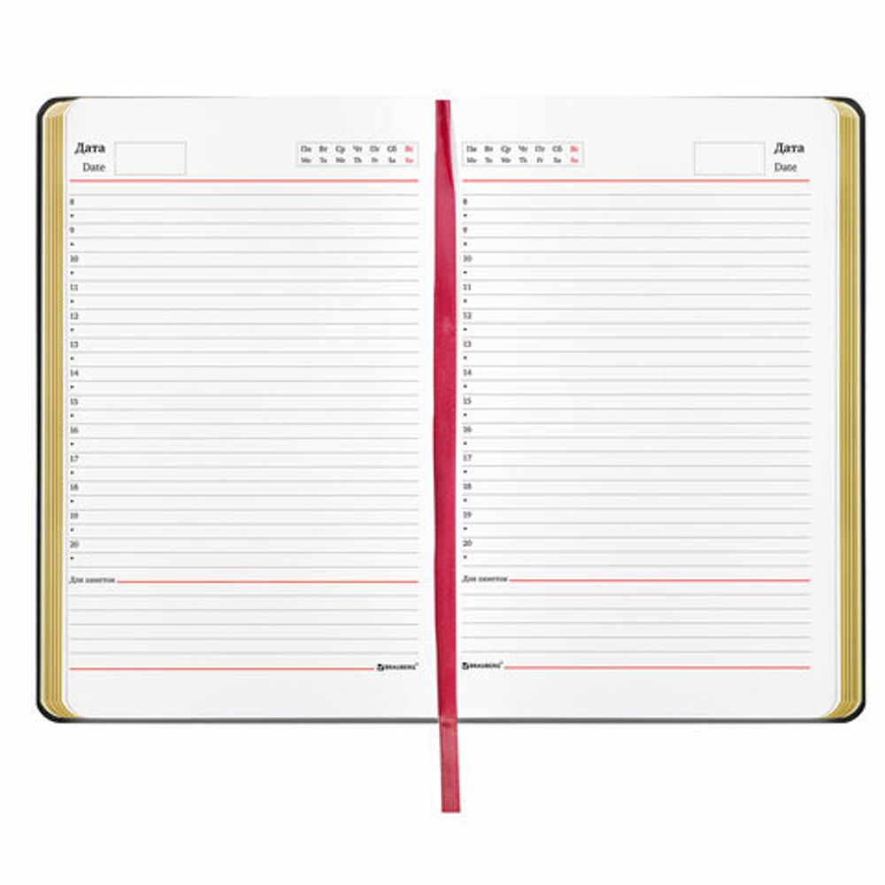 Ежедневник недатированный А5 (138х213 мм), BRAUBERG VISTA, под кожу, гибкий, 136 л., "Pomegranate", 112022