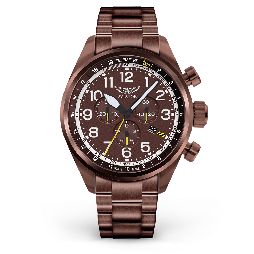 Чаcы кварцевые AVIATOR AIRACOBRA P45 CHRONO V.2.25.8.172.5 мужские
