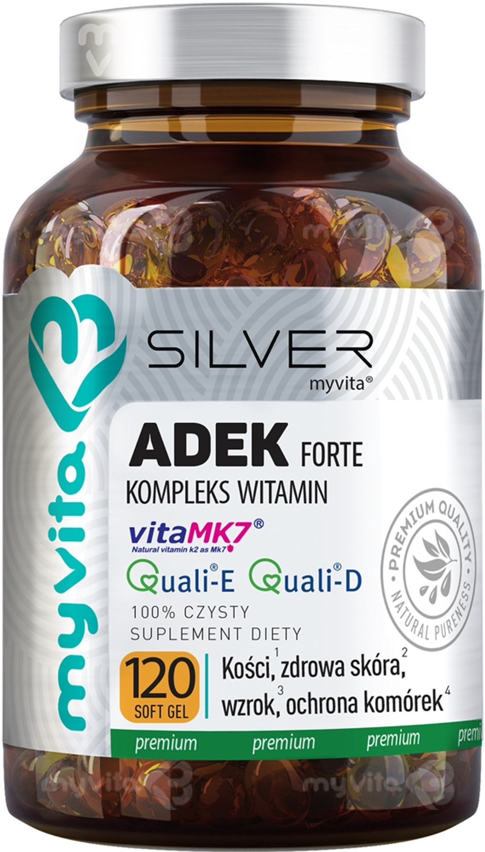 MyVita Silver ADEK Forte kompleks witamin - Мягкие капсулы с мультивитаминным комплексом, 120 kapsułek