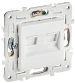 SKANDY Розетка компьютерная двойная RJ45 кат.6 SK-K04W арктический белый IEK