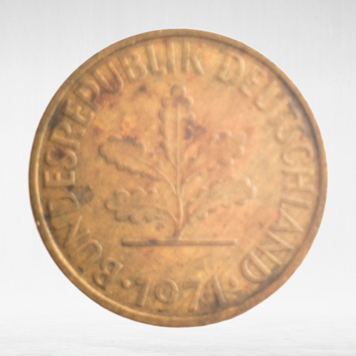 Germany, 10 Pfennigs, 1971, (Stuttgart Mint - "F"), VF