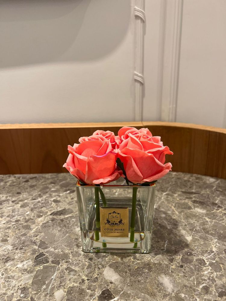 Букет ароматический Cote Noire Square Four Rose Buds Gold &amp; Peach