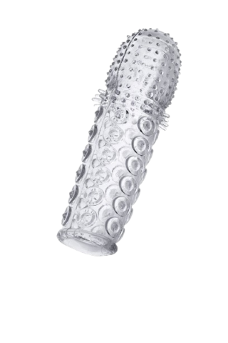 Прозрачная насадка с пупырышками и усиками Toyfa sleeve