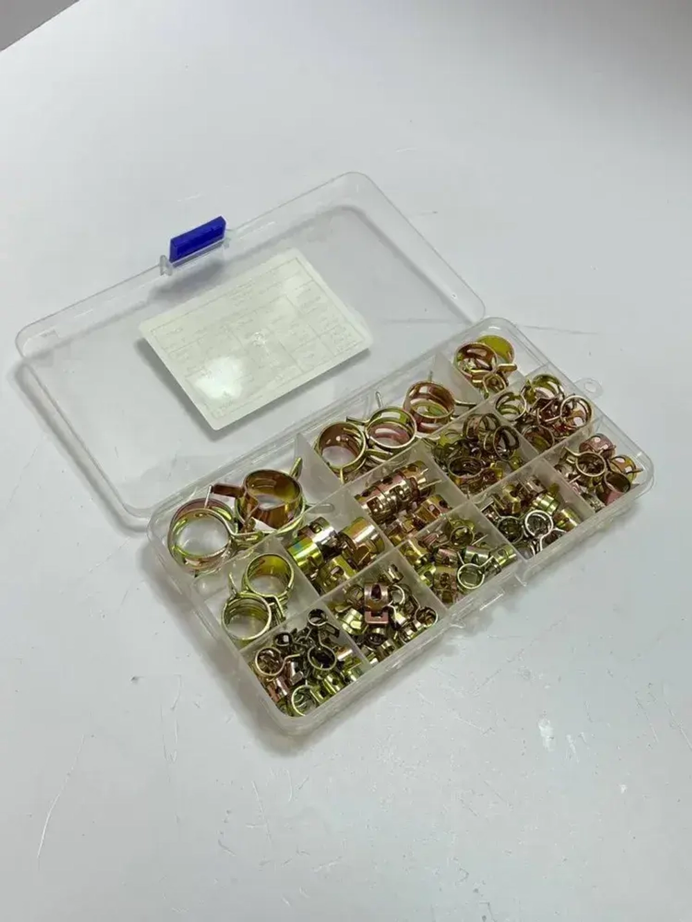 Набор пружинных самозажимных хомутов 115 штук 6мм-22мм