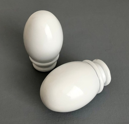 Наконечники "Беллуно" для кованых карнизов d25 мм, цвет белый глянец