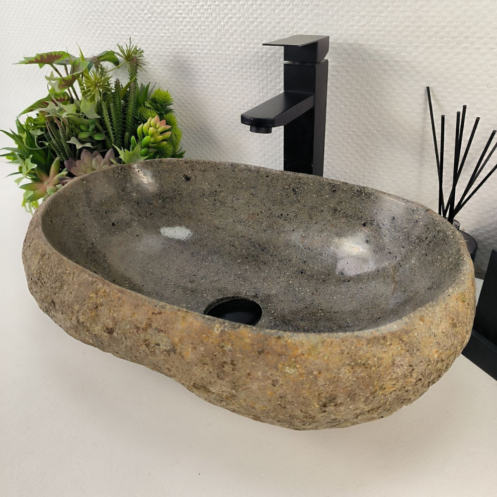 Каменная раковина из речного камня RS-04903 (50*32*15) 0861 из натурального камня