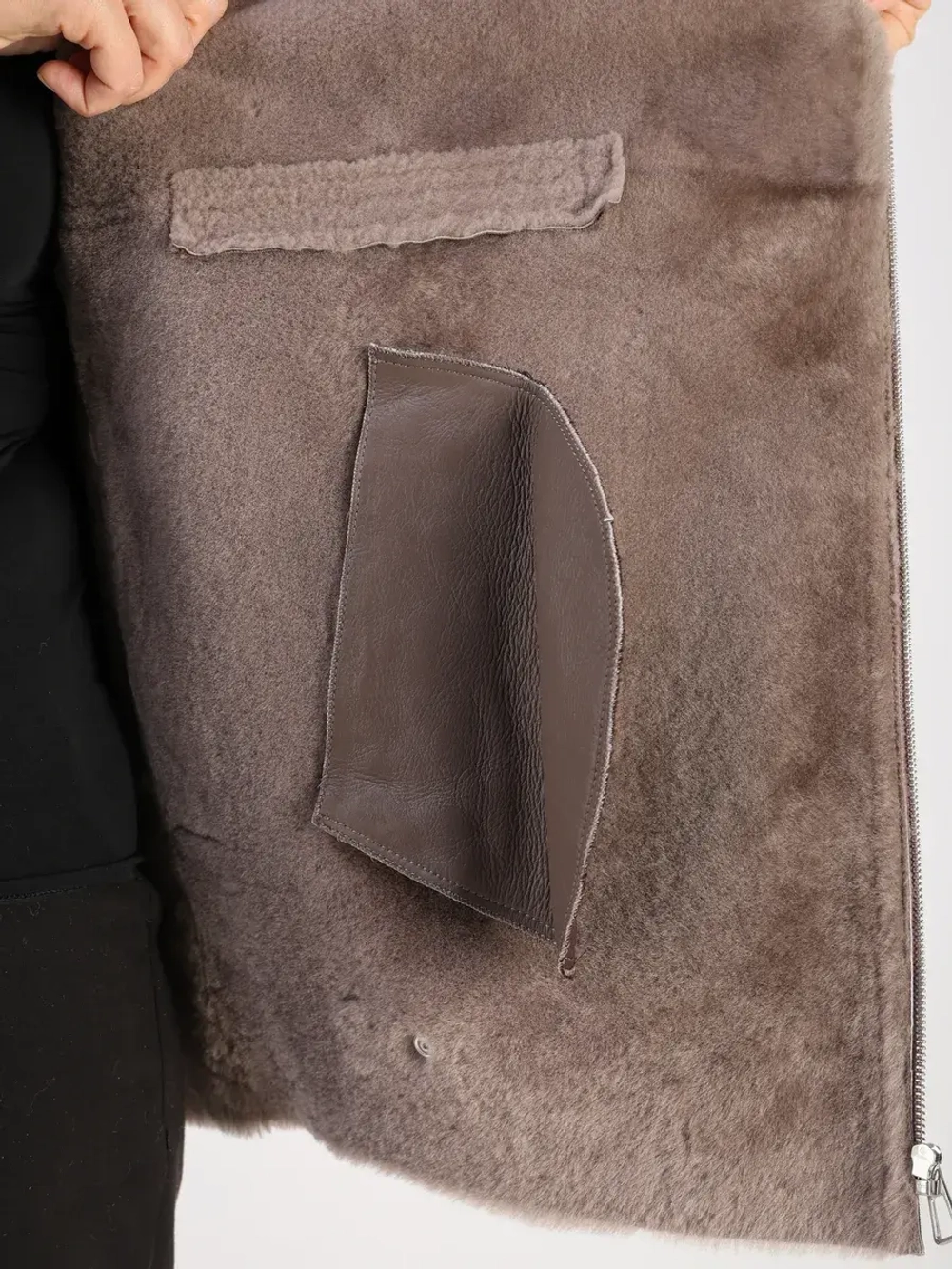 Дубленка зимняя натуральная оверсайз больших размеров