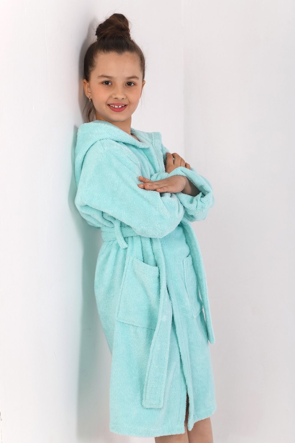 Халат для девочки Комфорт-1 Виотекс МЕНТОЛОВЫЙ