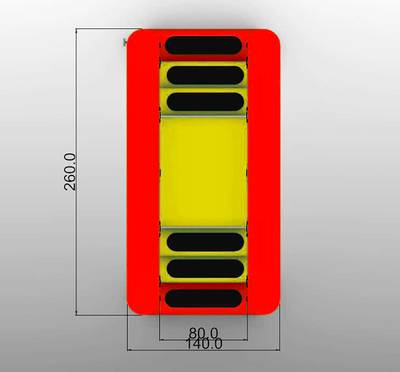 Надувная мини-лестница для бассейна из ПВХ, красный, 2,6*1,4*2,4 м